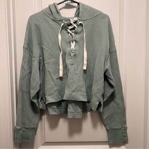 NWOT ✨Cream Yoga Waffle Hoodie